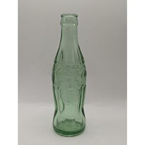 Vintage Coca-Cola Glass Bottle 6 oz Georgia Green Alpena Mich Embossed Logo